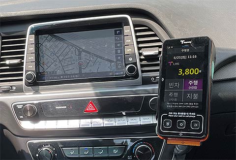 GPS 기반 택시 앱미터기 사진