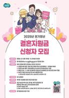 경기도, 청년 신혼부부 2,650쌍에 결혼지원금 100만 원 지급 기사 이미지