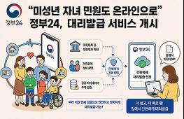 미성년 자녀 민원도 온라인으로 신청 가능, 정부24, 6월 12일부터 대리 발급 서비스 시작 기사 이미지